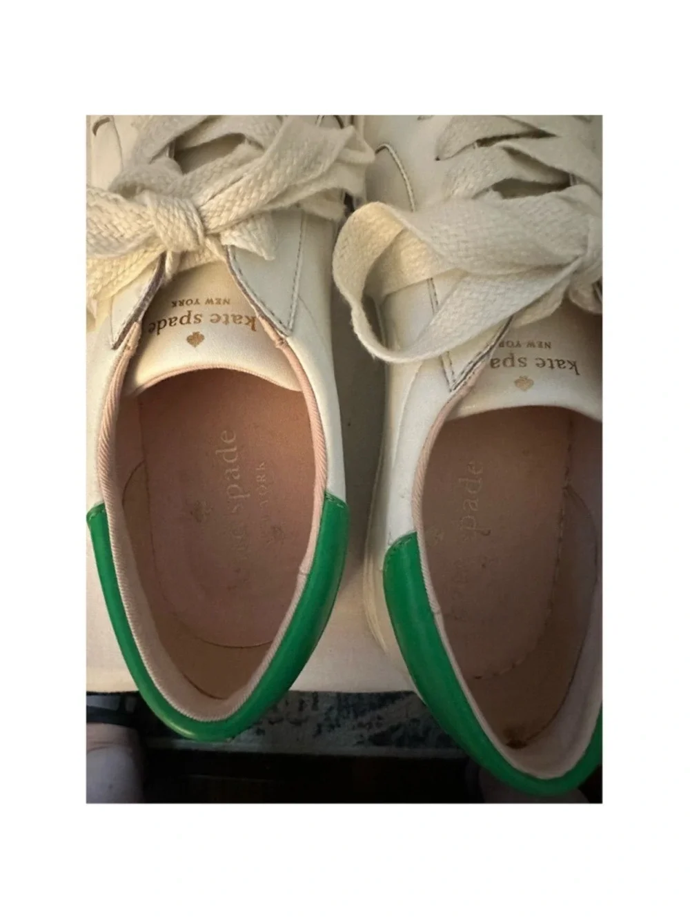 Kate Spade Alanna Women's White Leather Sneakers Size 8.5 Casual